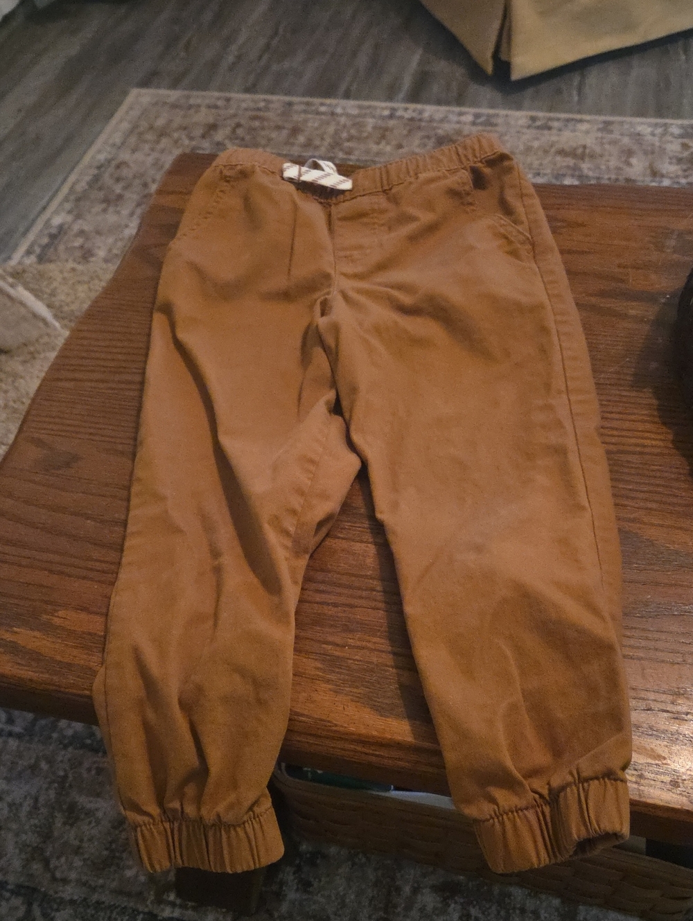 Garanimals Tan Elastic-Waist Jogger Pants Boys Sz 5T